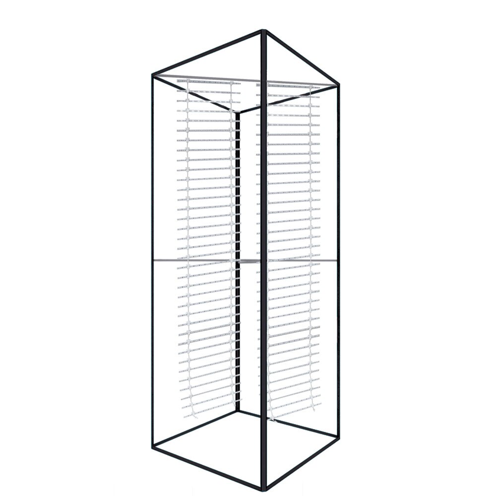 Big Sky Square Tower Black Frame with Backlit — 5x16 Hardware Only
